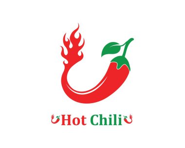 Chili logo simgesi vektör illüstrasyon tasarımı