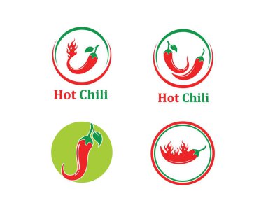 Chili logo simgesi vektör illüstrasyon tasarımı