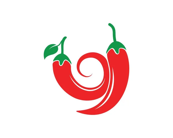 Desain gambar ikon vektor logo Chili - Stok Vektor
