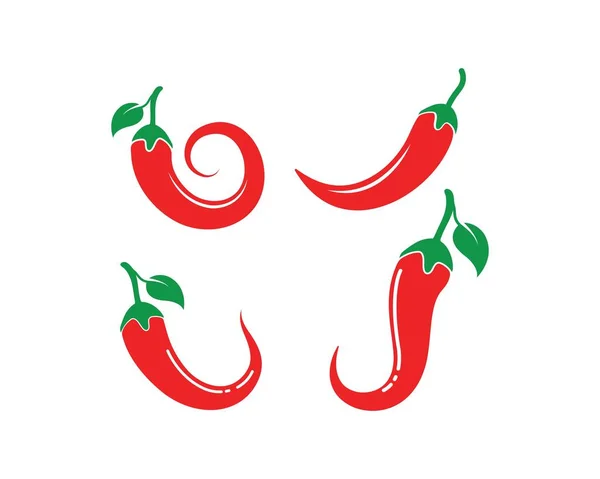 Chili logo simgesi vektör illüstrasyon tasarımı — Stok Vektör
