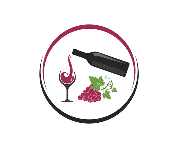 Logotipo del vino icono vector ilustración diseño — Archivo Imágenes Vectoriales