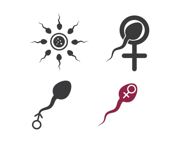 Spermie symbol loga vektorová ilustrace návrh — Stockový vektor