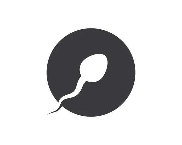 Esperma icono logotipo vector ilustración diseño — Vector de stock