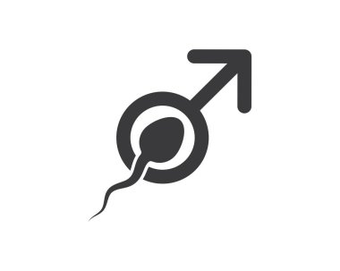 sperm simgesi logo vektör illüstrasyon tasarımı