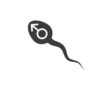sperm simgesi logo vektör illüstrasyon tasarımı