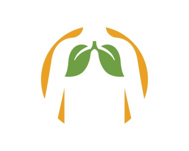 akciğerler logo simgesi vektör illüstrasyon tasarım bırakır