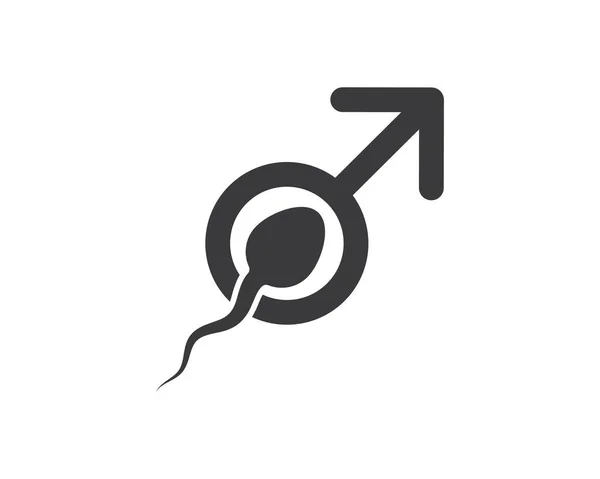 Sperm icon logo vector illustration design — Stock Vector