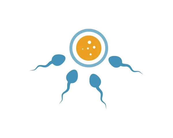 Spermie symbol loga vektorová ilustrace návrh — Stockový vektor