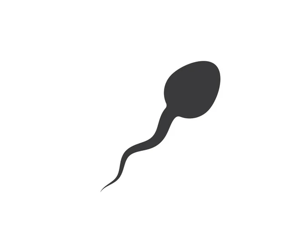 Sperm icon logo vector illustration design — Stock Vector