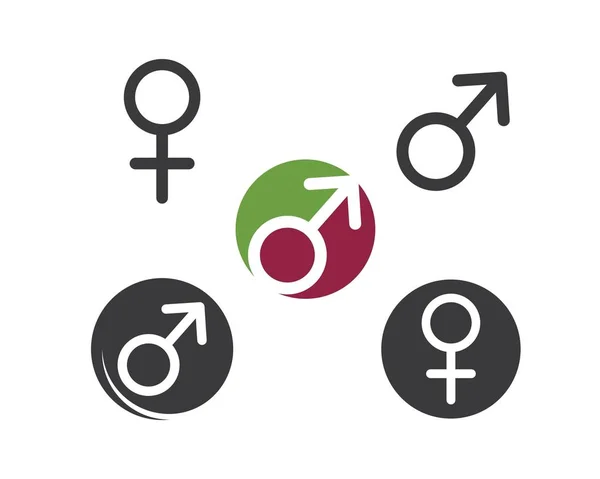 Gender pictogram logo vector illustratie — Stockvector