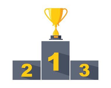 Trophy vektör simgesi kazanan illüstrasyon 