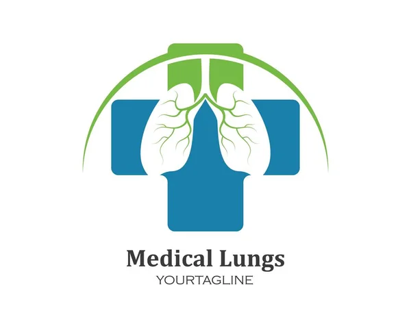 人肺标志图标矢量插图设计 — 图库矢量图片