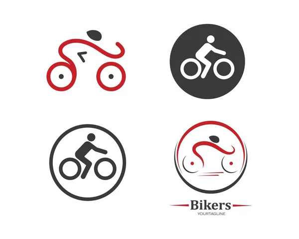 Bike ikon logo vektoros illusztráció-tervező — Stock Vector