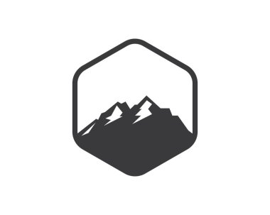 High Mountain simgesi Logo vektör illüstrasyon tasarımı