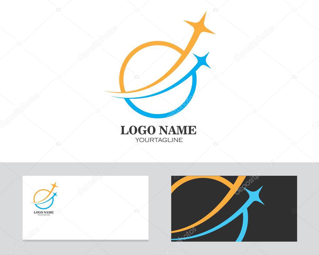 logo,icon company card fast star vector illustration