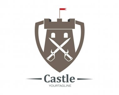 kale logosu simge vektör illüstrasyon tasarımı