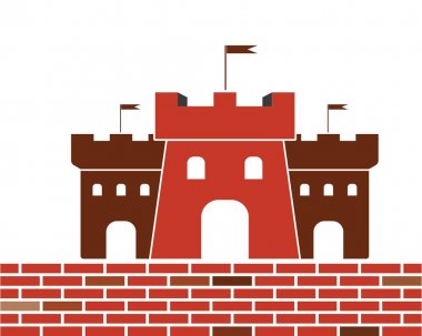 kale logosu simge vektör illüstrasyon tasarımı