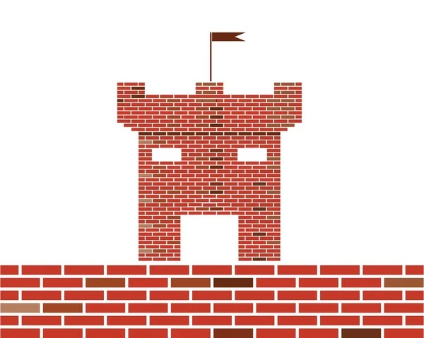 Ikona ilustracja logo Projekt wektor zamek — Wektor stockowy
