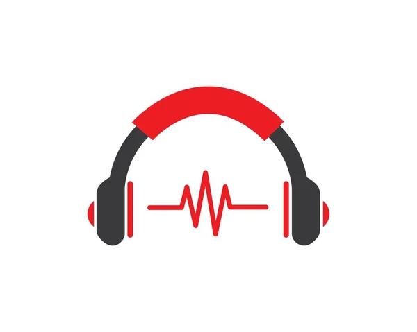 Kulaklık simgesi logo illüstrasyon vektör — Stok Vektör