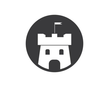 kale logosu simge vektör illüstrasyon tasarımı