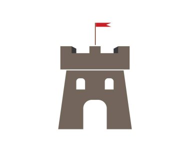 kale logosu simge vektör illüstrasyon tasarımı