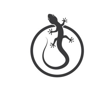 Gecko logo vektör simgesi illüstrasyon 