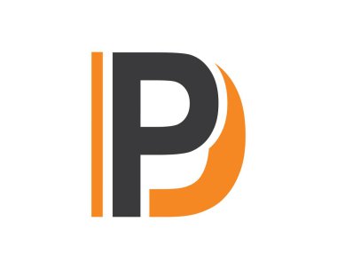dp harf logo simgesi illüstrasyon vektör