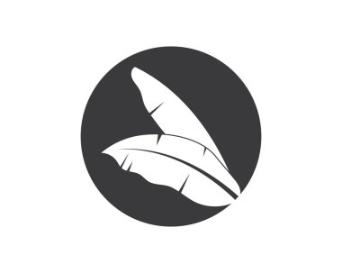 muz yapraklar eleman vektör simgesi illüstrasyon