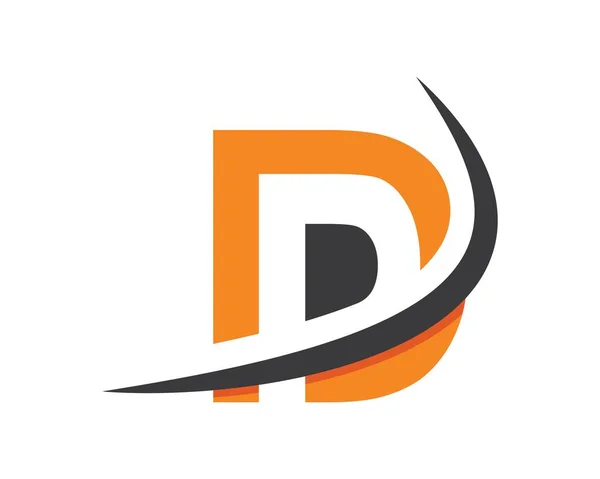 Dp carta logotipo ícone ilustração vetor — Vetor de Stock