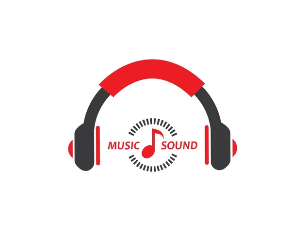Muziek horen met oortelefoon pictogram illustratie vector — Stockvector
