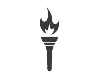 meşale logo simgesi illüstrasyon vektör tasarımı