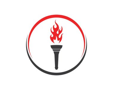 meşale logo simgesi illüstrasyon vektör tasarımı