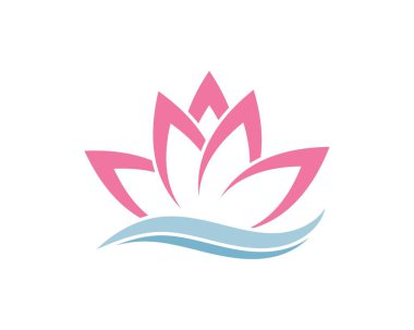 Güzellik Vektörü Nilüfer çiçekleri logo tasarımı şablonu