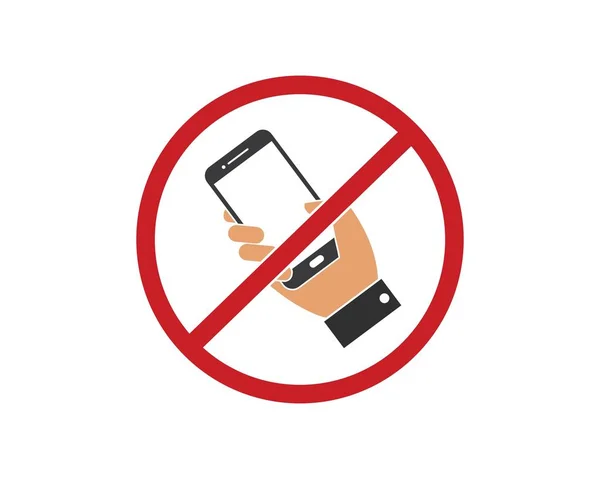 Bez telefonu komórkowego, telefon komórkowy zabronione ilustracji — Wektor stockowy
