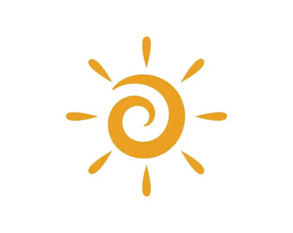 Sun ilustration logo vector icon — Stock Vector