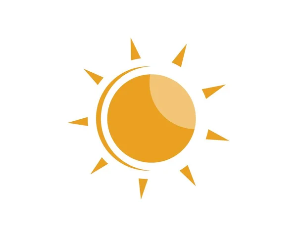 Güneş ılustration Logo vektör simge — Stok Vektör