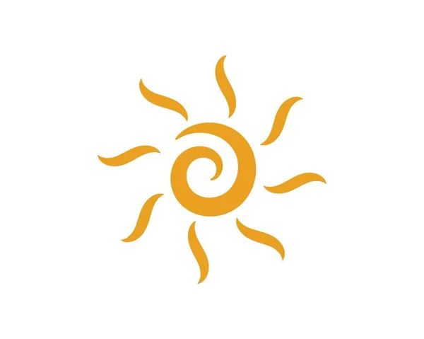Sun ilustration logo vector icon — Stock Vector