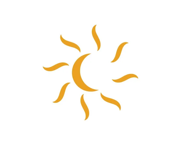 Sun ilustration logo vector icon — Stock Vector