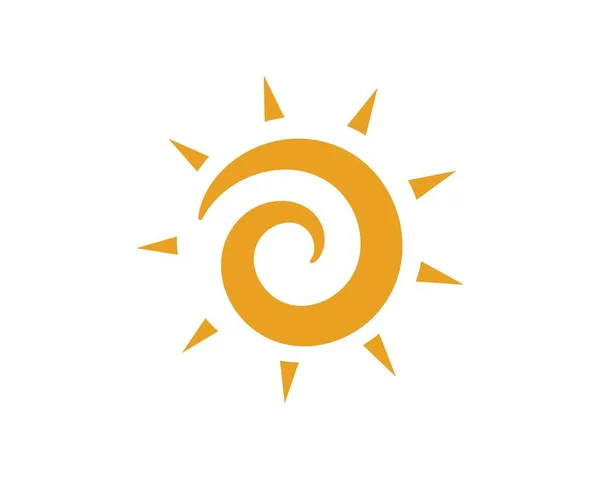 Icône vectorielle logo ilustration soleil — Image vectorielle