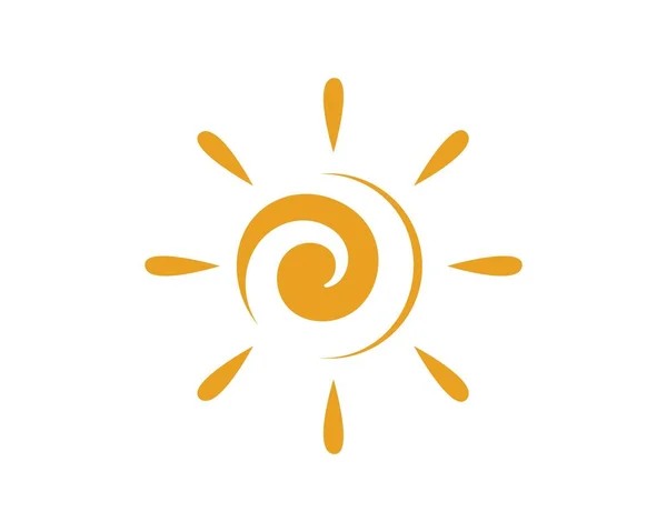 Sun ilustration logo vector icon — Stock Vector