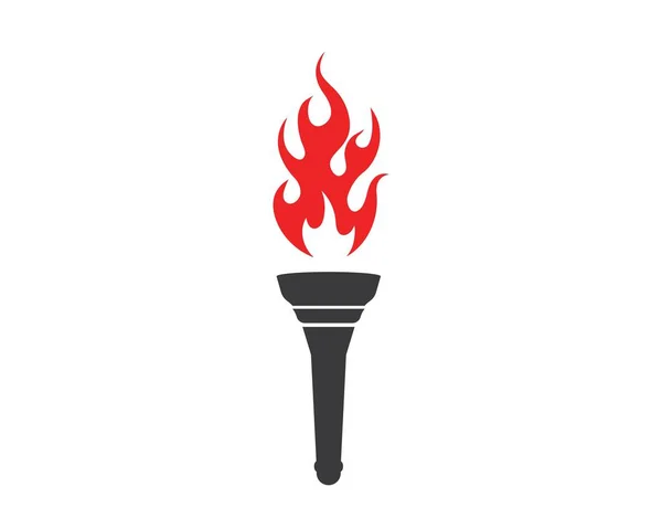 Torch logo pictogram illustratie vector ontwerp — Stockvector