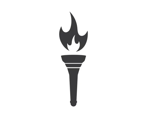 Meşale logo simgesi illüstrasyon vektör tasarımı — Stok Vektör
