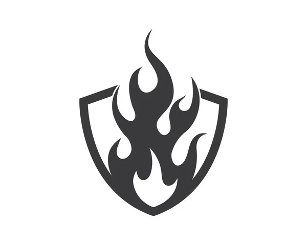 Feuer Flamme Logo Symbol Vektor Illustration Design — Stockvektor