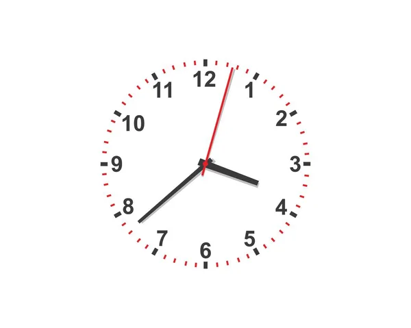 Orologio, tempo logo icona illustrazione disegno vettoriale — Vettoriale Stock