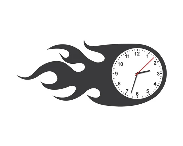 Clock,time logo icon illustration design vector — Stock Vector