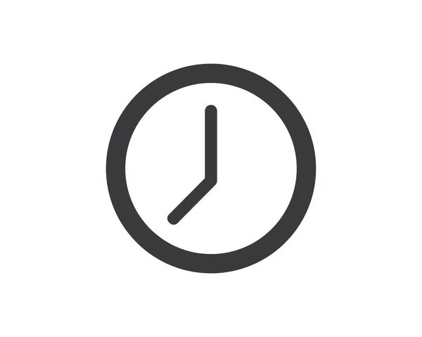 Horloge, temps logo icône illustration conception vecteur — Image vectorielle