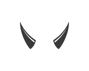 şeytan boynuzları logo simgesi vektör illüstrasyon tasarımı