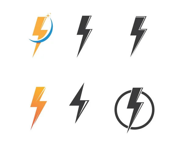 Flash power thunder illustration vector — Stock Vector