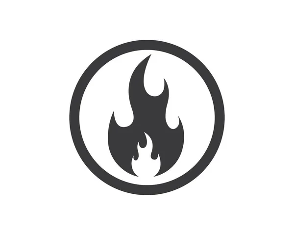 Ohnivý plamen symbol ikon na ikoně ilustrace — Stockový vektor