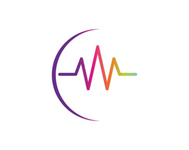 müzik, equaizer ve ses efekti görselleştirme Logo vektör simgesi 